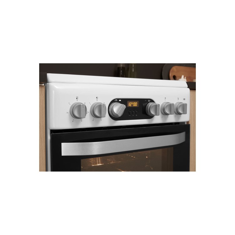 Hotpoint 50cm Double Oven Electric Cooker - White