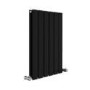 Riace Midnight Black Horizontal Flat Designer Radiator 600x408mm Double Panel 1542 BTU