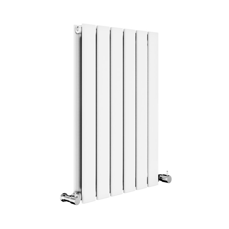 Riace White Horizontal Flat Designer Radiator 600x408mm Double Panel 1542 BTU