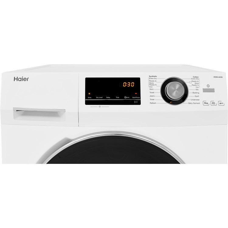 Haier Haier 9kg Freestanding Heat Pump Tumble Dryer - White