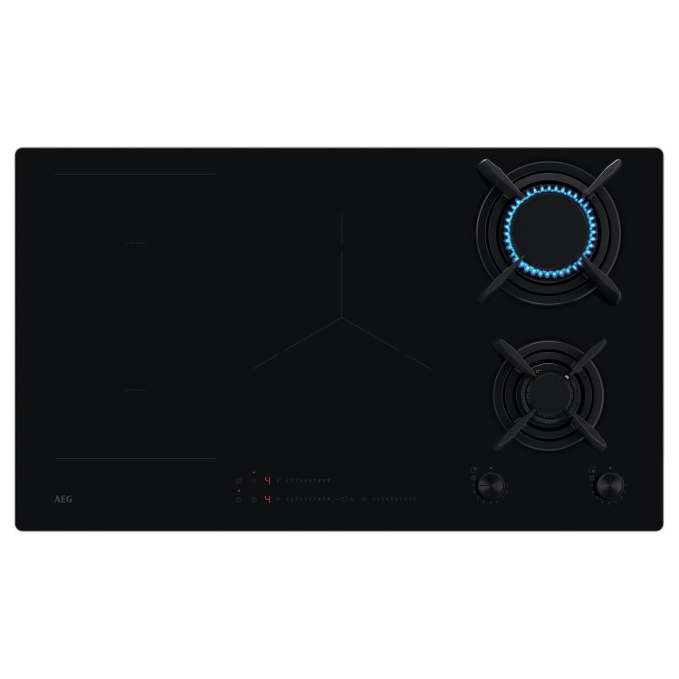 AEG 8000 Series Dual Fuel Hob with 3 Induction Zones and 2 Gas Burners