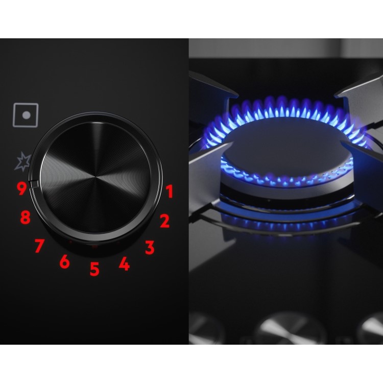 AEG 8000 Series Dual Fuel Hob with 3 Induction Zones and 2 Gas Burners