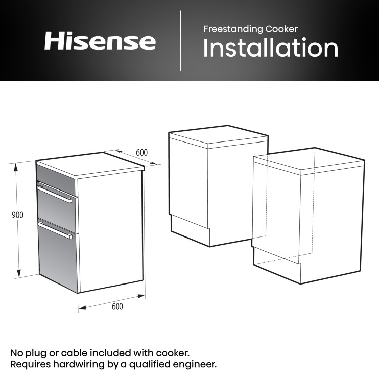 Hisense 60cm Electric Cooker - Stainless Steel