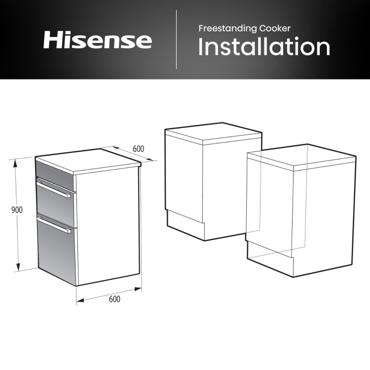 Hisense 60cm Electric Cooker - Stainless Steel