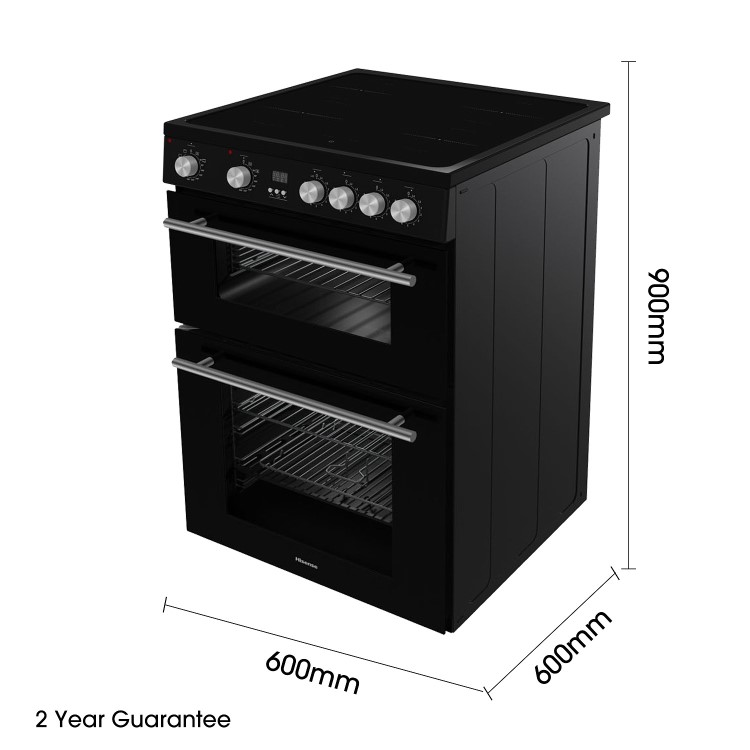 Hisense 60cm Electric Cooker - Black