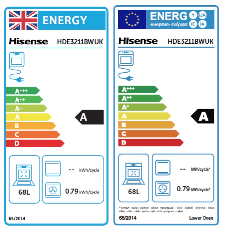 Refurbished Hisense hde3211bwuk 60cm Electric Cooker White