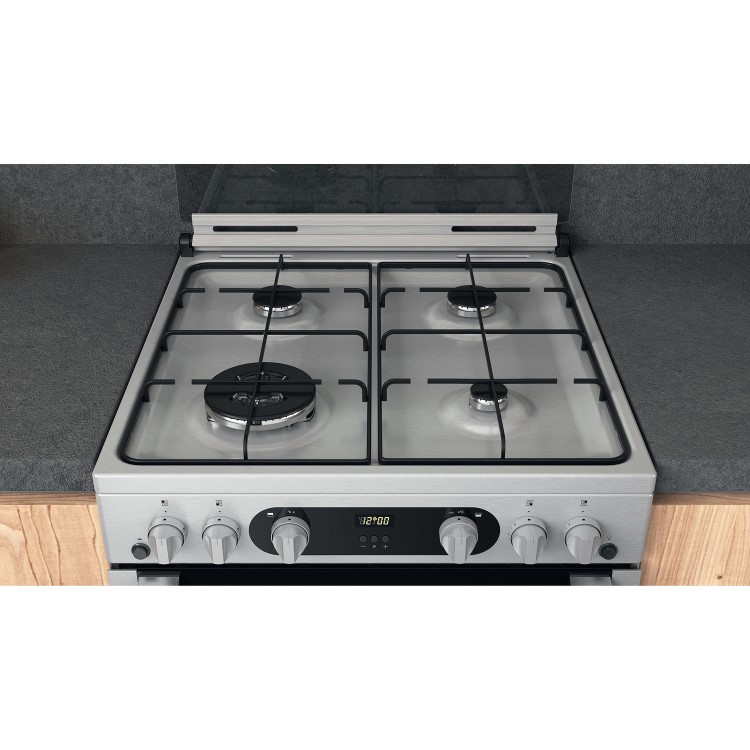 Hotpoint 60cm Gas Cooker - Stainless Steel