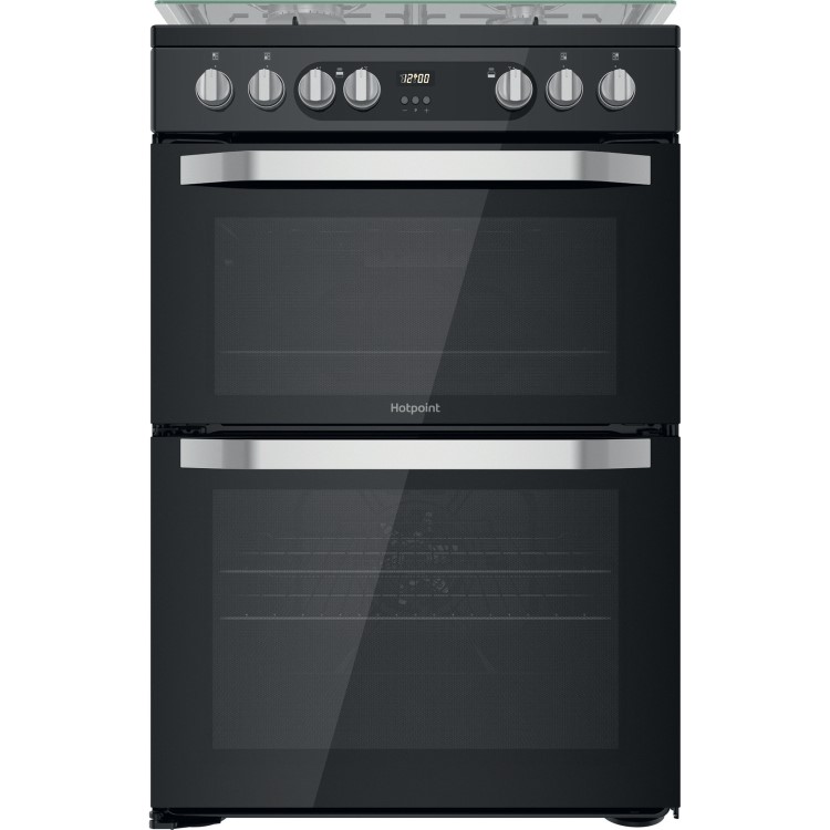 Hotpoint 60cm Dual Fuel Cooker - Black