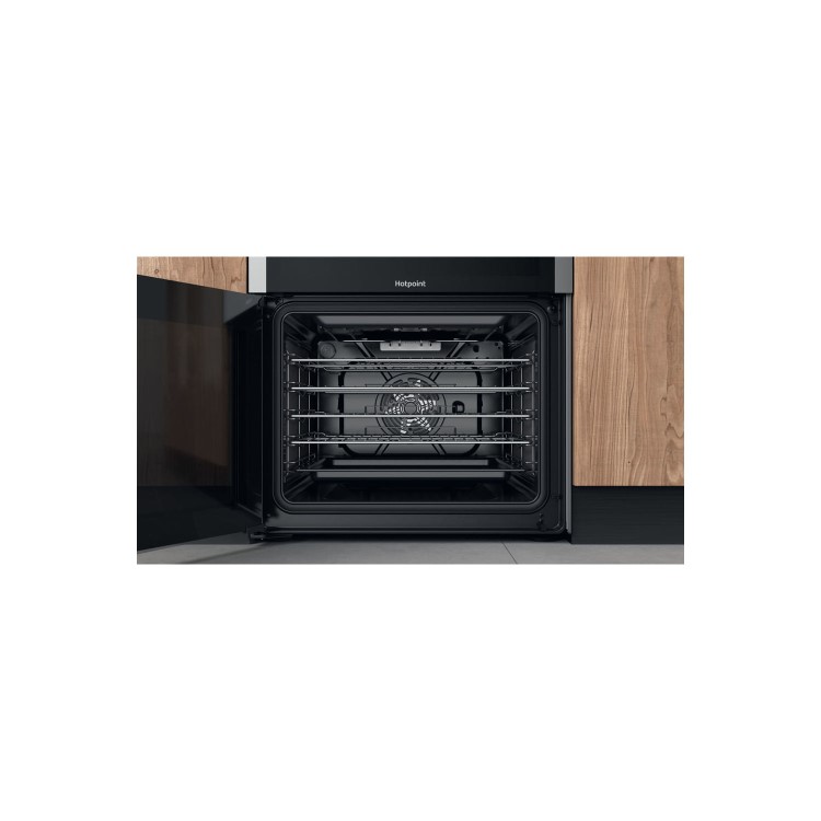 Hotpoint 60cm Double Fan Oven Electric Cooker - Stainless Steel