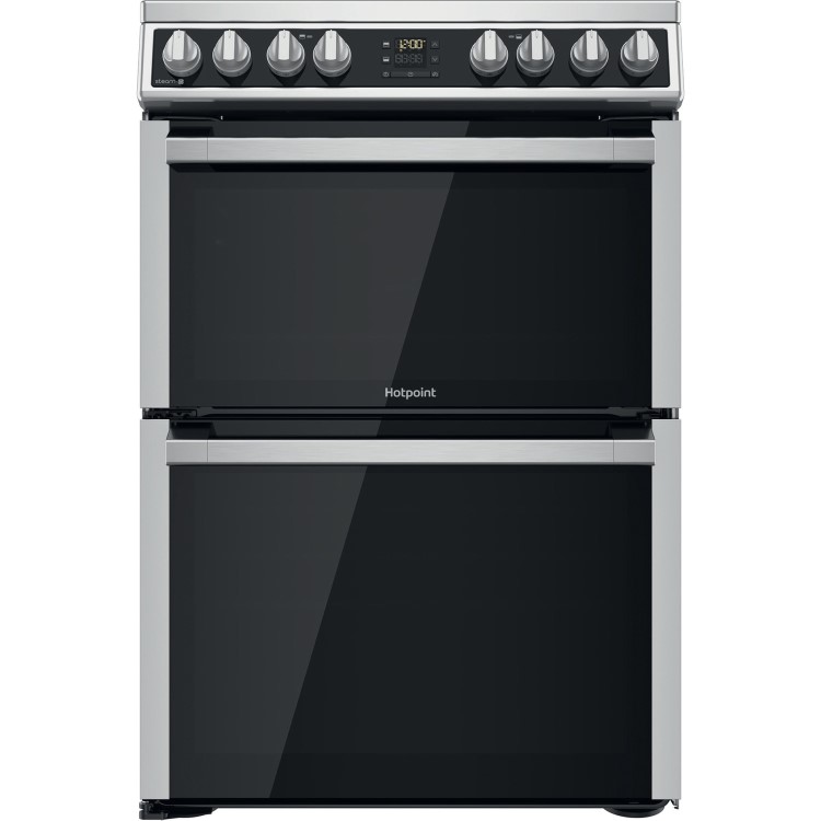 Hotpoint 60cm Double Fan Oven Electric Cooker - Stainless Steel