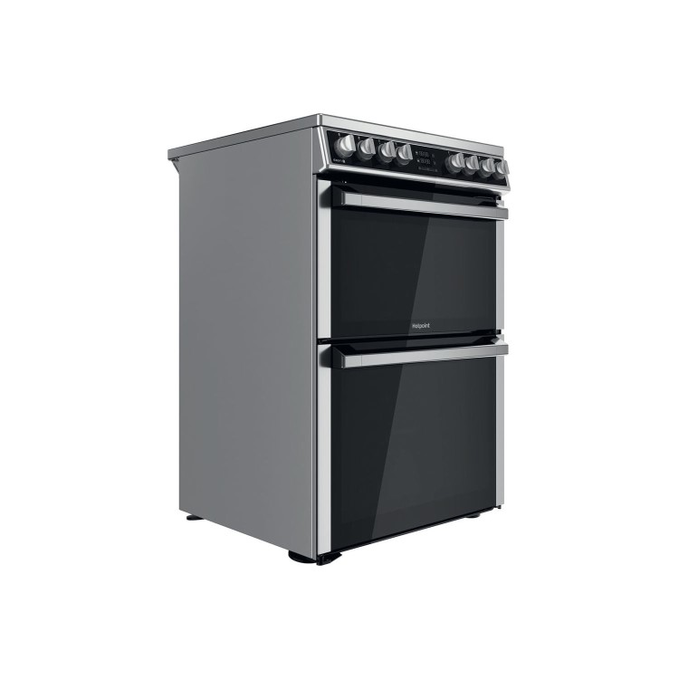 Hotpoint 60cm Double Fan Oven Electric Cooker - Stainless Steel