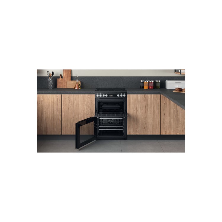 Hotpoint 60cm Electric Cooker - Black