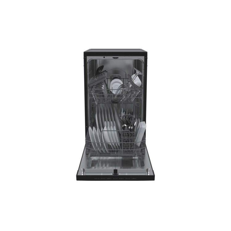 Refurbished Hoover H-Dish 500 HDPH2D1049B-80 10 Place Freestanding Slimline Dishwasher Black