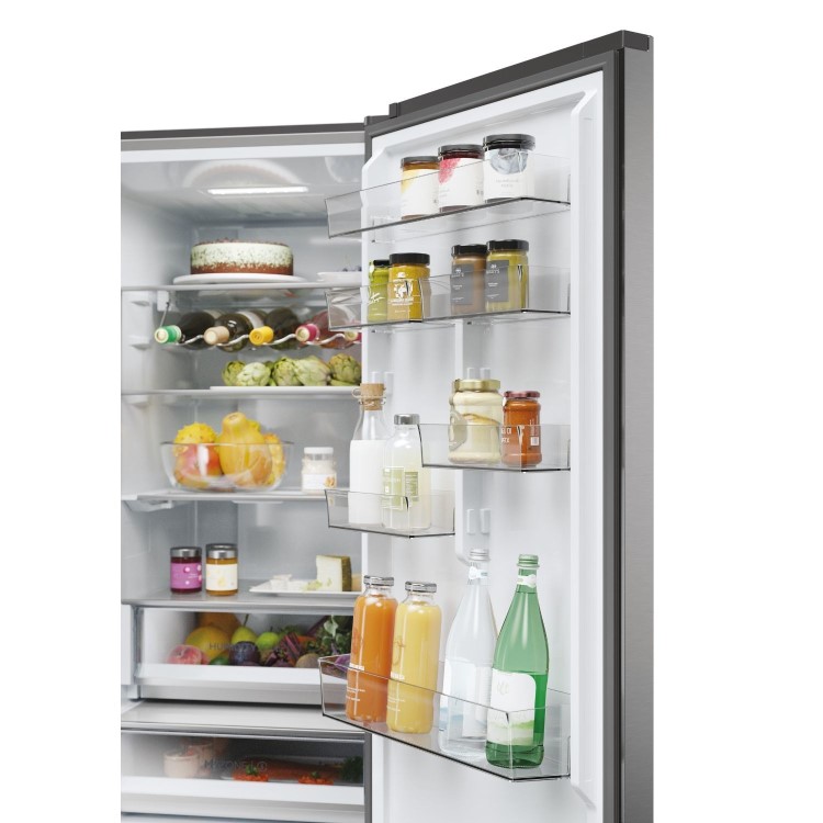 Refurbished Haier Series 5 HDPW5620DNPK Freestanding 406 Litre 70/30 Frost Free Fridge Freezer Silver