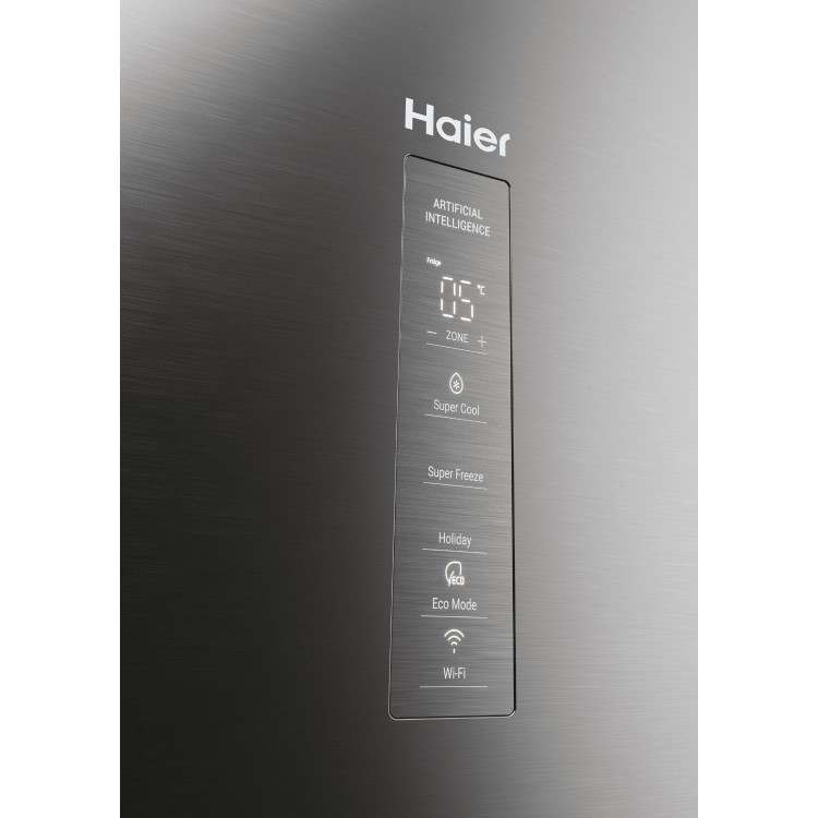 Refurbished Haier Series 5 HDPW5620DNPK Freestanding 406 Litre 70/30 Frost Free Fridge Freezer Silver