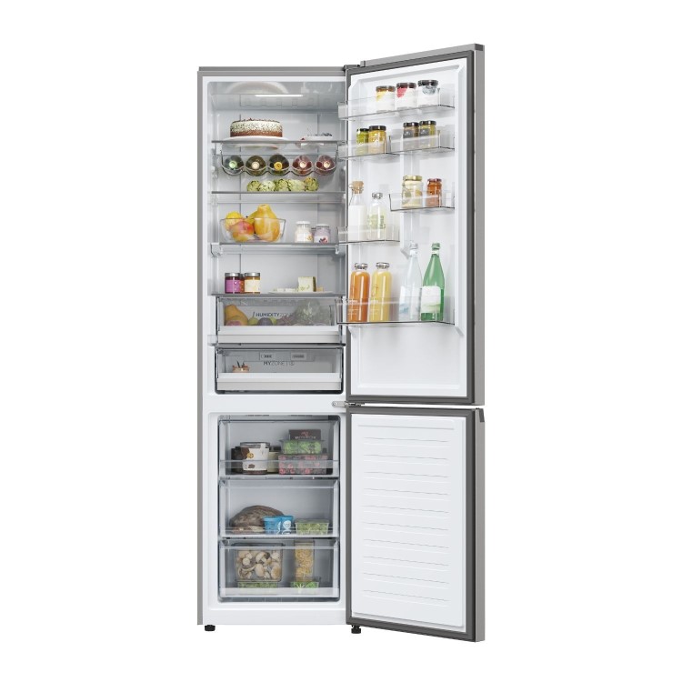 Refurbished Haier Series 5 HDPW5620DNPK Freestanding 406 Litre 70/30 Frost Free Fridge Freezer Silver