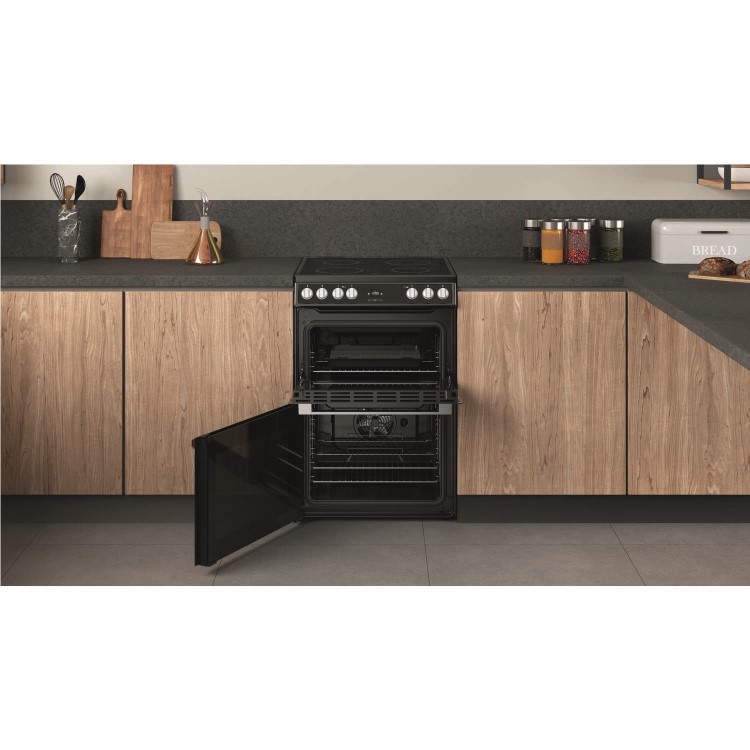 Hotpoint 60cm Electric Cooker - Black