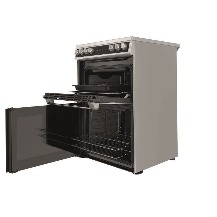 Hotpoint 60cm Double Oven Electric Cooker - Stainless Steel