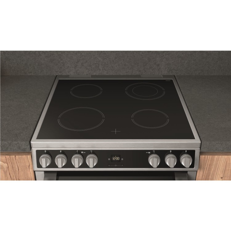 Hotpoint 60cm Double Oven Electric Cooker - Stainless Steel