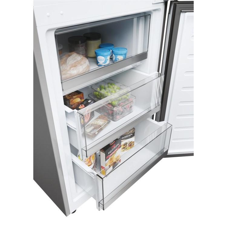 Refurbished Haier 2D 60 Series 1 HDW1620DNPK Freestanding 377 Litre 70/30 Frost Free Fridge Freezer Silver