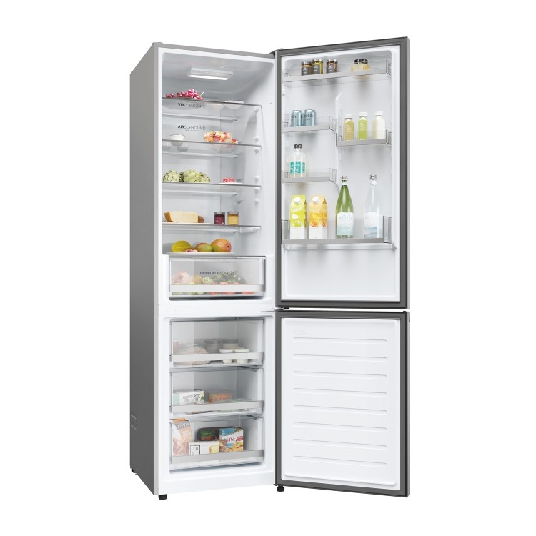 Refurbished Haier 2D 60 Series 1 HDW1620DNPK Freestanding 377 Litre 70/30 Frost Free Fridge Freezer Silver