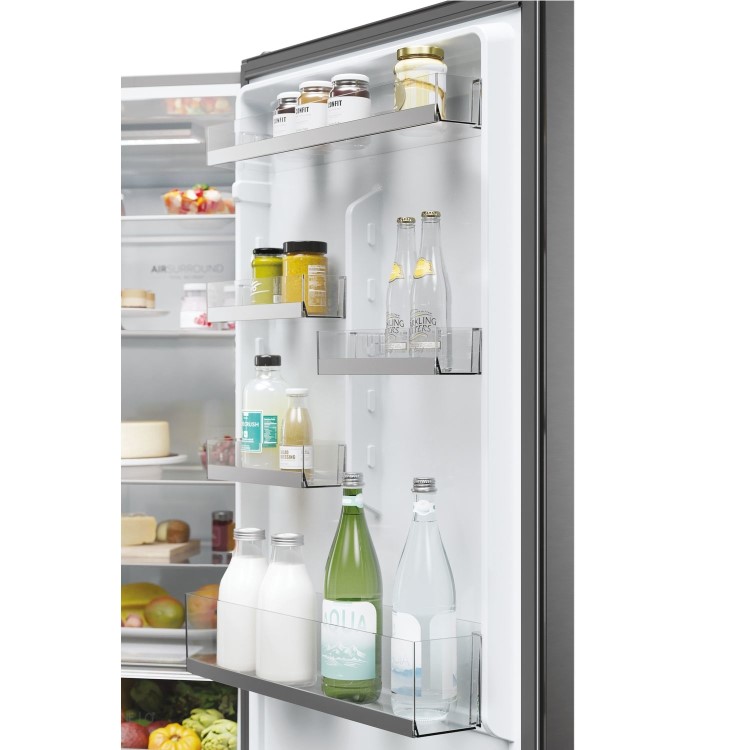 Refurbished Haier 2D 60 Series 1 HDW1620DNPK Freestanding 377 Litre 70/30 Frost Free Fridge Freezer Silver