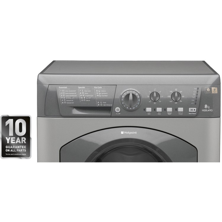 Hotpoint HE8L493G 8kg 1400rpm Freestanding Washing Machine - Graphite