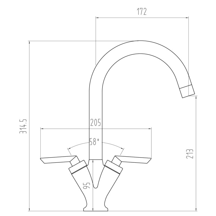 1 Bowl Ava Stainless Steel Kitchen Sink &  Hector Kitchen Mixer Tap