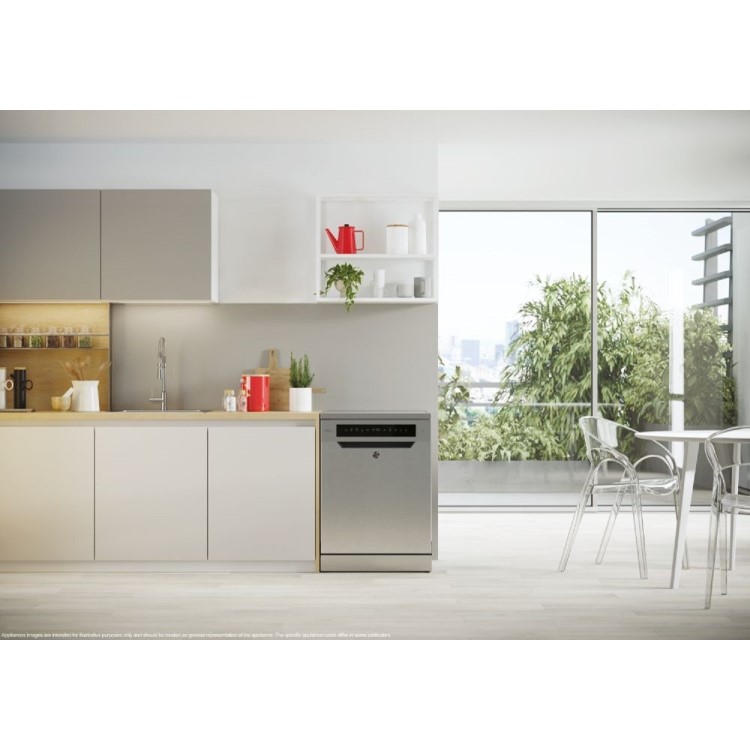 Hoover H-DISH 500 Freestanding Dishwasher - Smart Wi-Fi, C-Rated, Stainless Steel