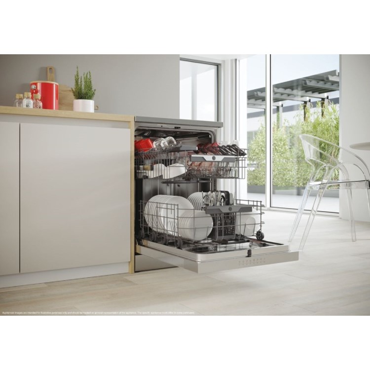 Hoover H-DISH 500 Freestanding Dishwasher - Smart Wi-Fi, C-Rated, Stainless Steel