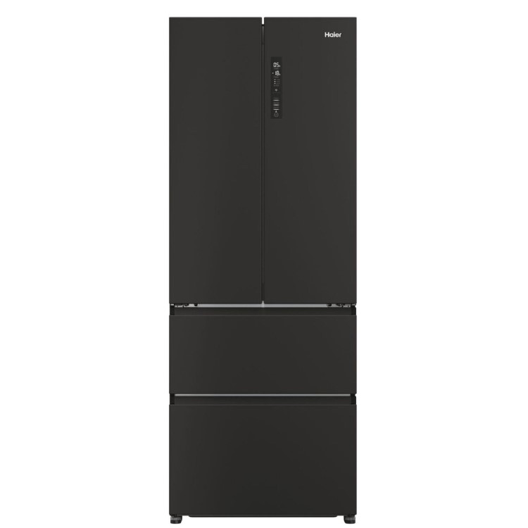 Haier FD 70 Series 5 444 Litre French Style American Fridge Freezer - Black