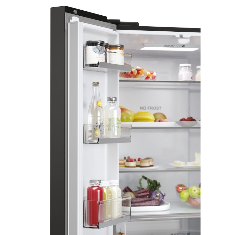 Haier FD 70 Series 5 444 Litre French Style American Fridge Freezer - Black