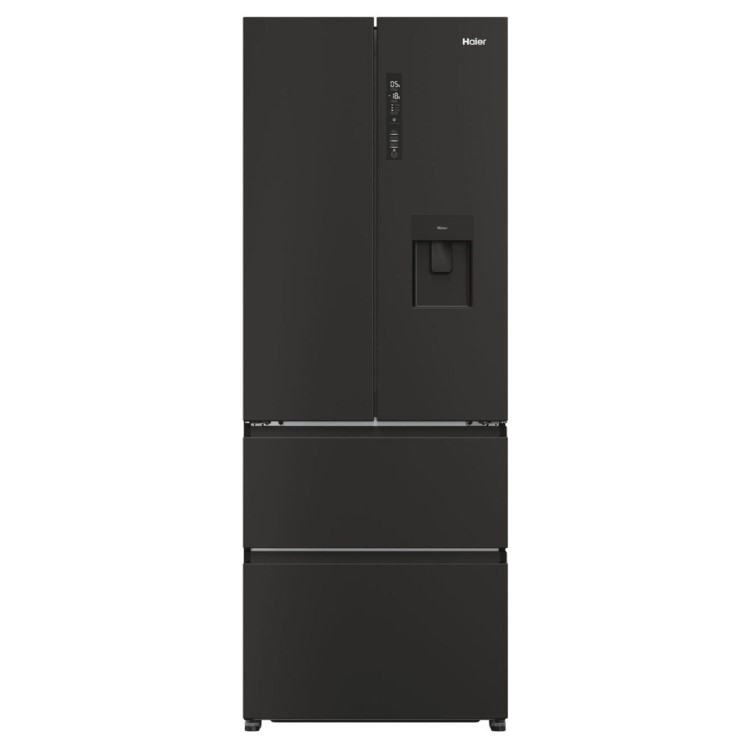 Haier FD 70 Series 5 444 Litre French Style American Fridge Freezer - Black