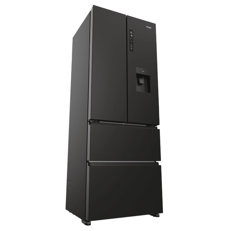 Haier FD 70 Series 5 444 Litre French Style American Fridge Freezer - Black