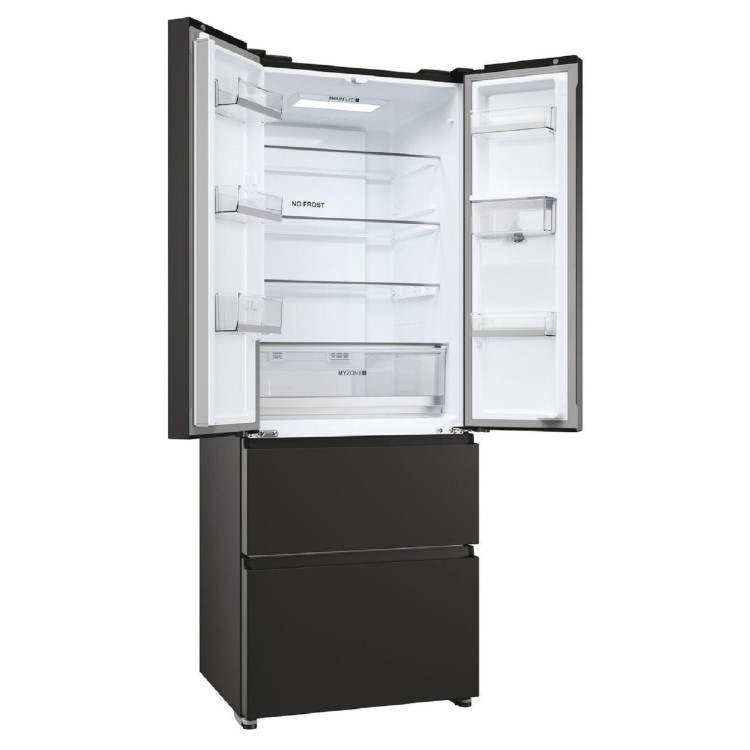 Haier FD 70 Series 5 444 Litre French Style American Fridge Freezer - Black