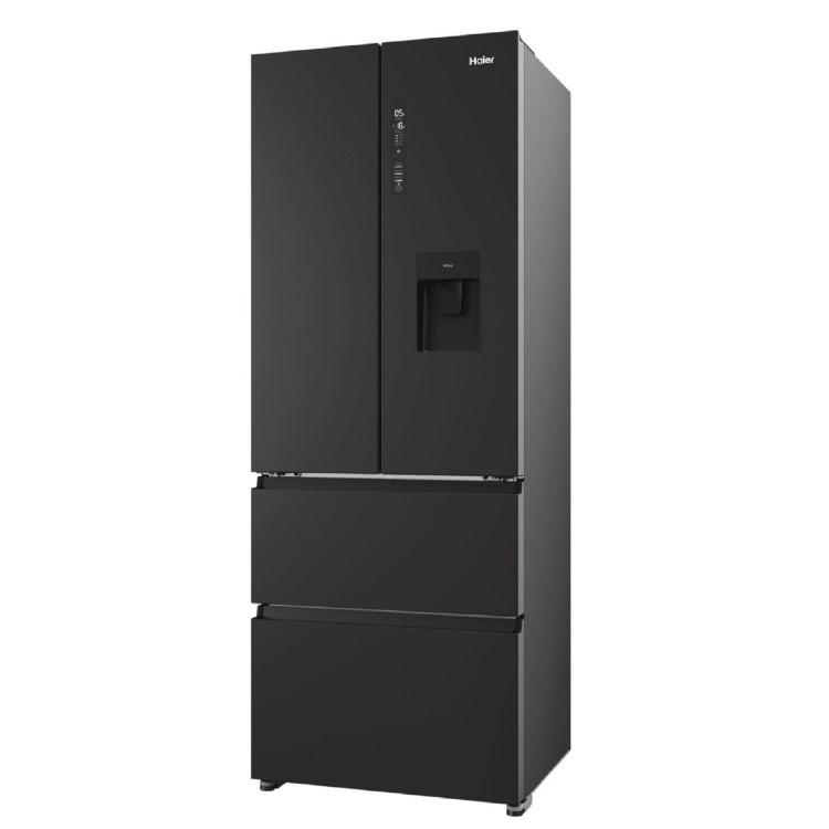 Haier FD 70 Series 5 444 Litre French Style American Fridge Freezer - Black