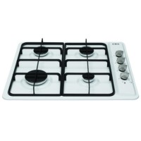 CDA HG6100WH Four Burner Gas Hob With Enamel Pan Stands White