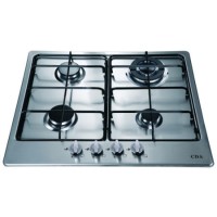 CDA HG6310SS Four Burner Gas Hob With Wok Burner Stainless Steel