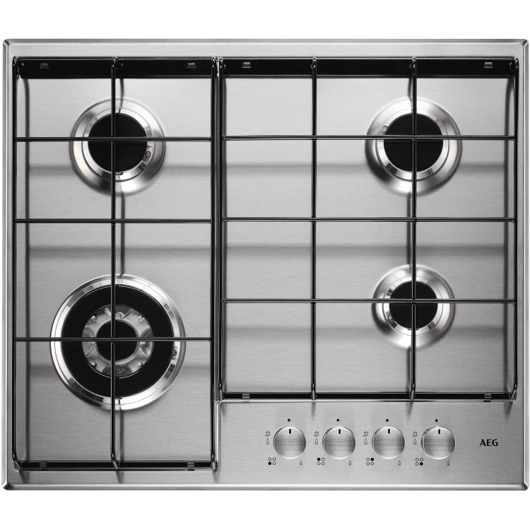 AEG HG644351SM 60cm Four Burner Gas Hob Stainless Steel