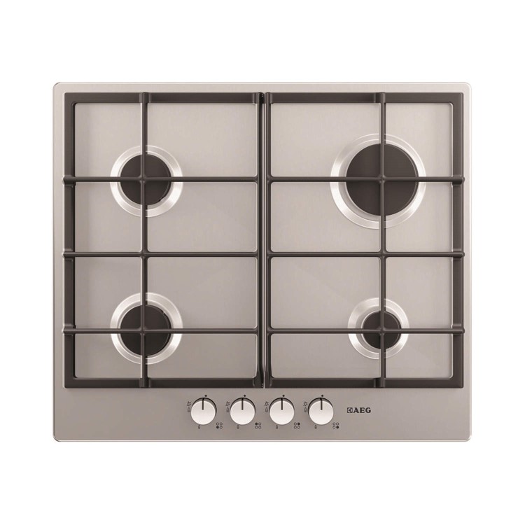 AEG HG654320NM 60cm Four Burner Gas Hob - Stainless Steel