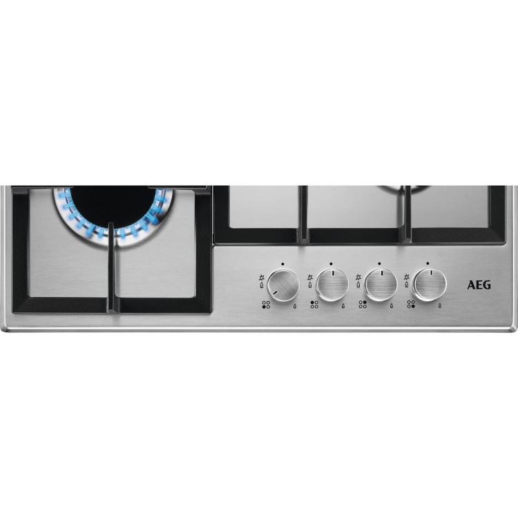 AEG 6000 Series 60cm 4 Burner Gas Hob - Stainless Steel