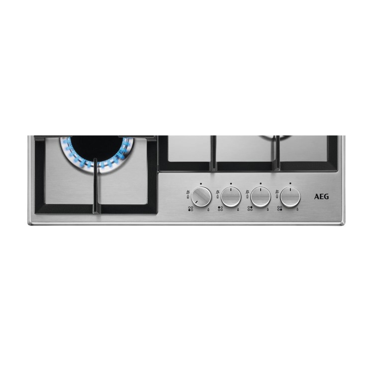 AEG 3000 Series 60cm 4 Burner Gas Hob - Stainless Steel