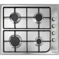 Hoover HGL64SX 59cm Four Burner Gas Hob - Stainless Steel