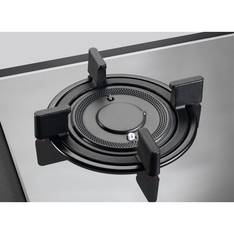 AEG 3000 Series 90cm 5 Burner Gas Hob with Wok Burner - Stainless Steel