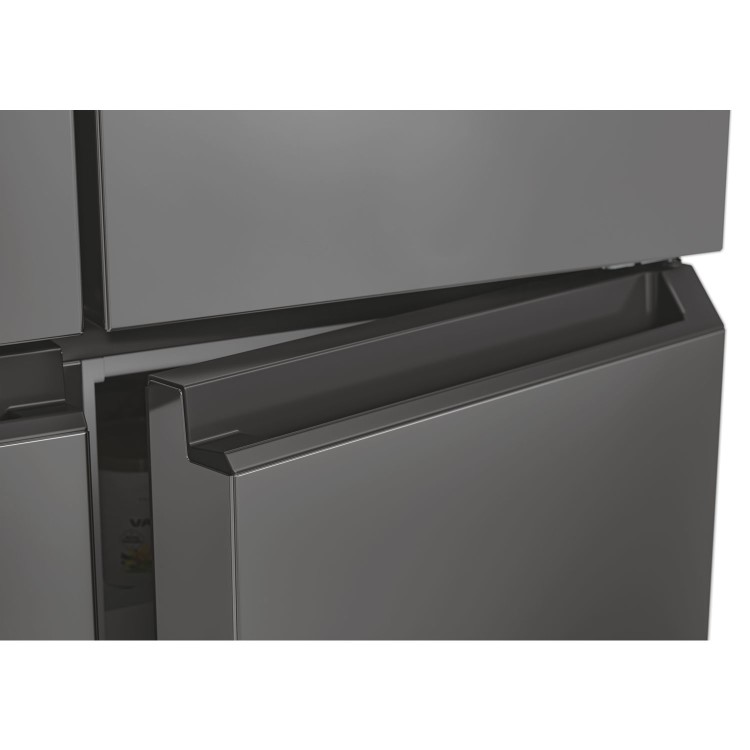 Refurbished Hoover HHCR3818ENPL Freestanding 467 Litre Frost Free American Fridge Freezer Silver