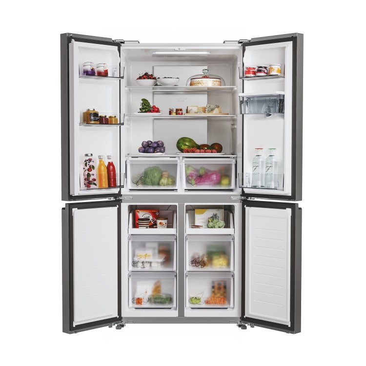 Hoover 463 Litre Four Door Freestanding Fridge Freezer - Silver