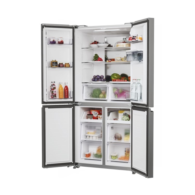 Hoover 463 Litre Four Door Freestanding Fridge Freezer - Silver