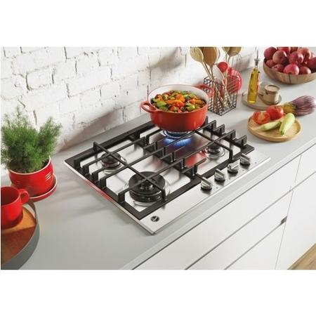 Hoover 60cm 4 Burner Gas Hob with Wok Burner - Stainless Steel