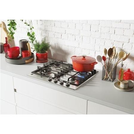 Hoover 60cm 4 Burner Gas Hob with Wok Burner - Stainless Steel