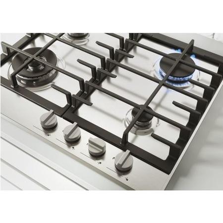 Hoover 60cm 4 Burner Gas Hob with Wok Burner - Stainless Steel